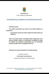 #Comunicado Covid-19
Desde la AlcaldĂa de este Ayuntamiento sentimos comunicar,...