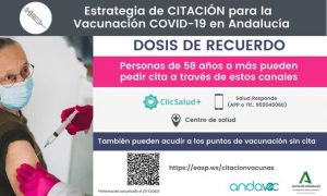 Las personas de 58 o más pueden vacunarse de la tercera dosis frente al #COVIDー...