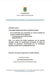 INFORMACIÓN COVID-19
#MODIFICACIÓN DE DATOS
Volvemos a tener 2⃣ casos ac...