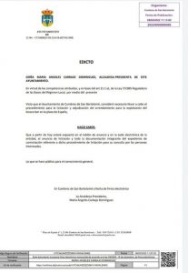 Se hace saber: Desde la Alcaldía de este Ayuntamiento se pone en conocimiento de...