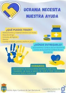 ¡¡¡AYUDA A UCRANIA!!!
Desde el Ayuntamiento de Cumbres de San Bartolomé.
Quere...