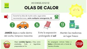 CONSEJOS 112 |  Parece que el calor va a quedarse con nosotros varios días... S...