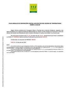 Aviso altas temperaturas