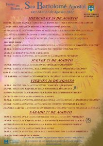BIENVENIDOS SAN BARTOLOMÉ APÓSTOL 2022