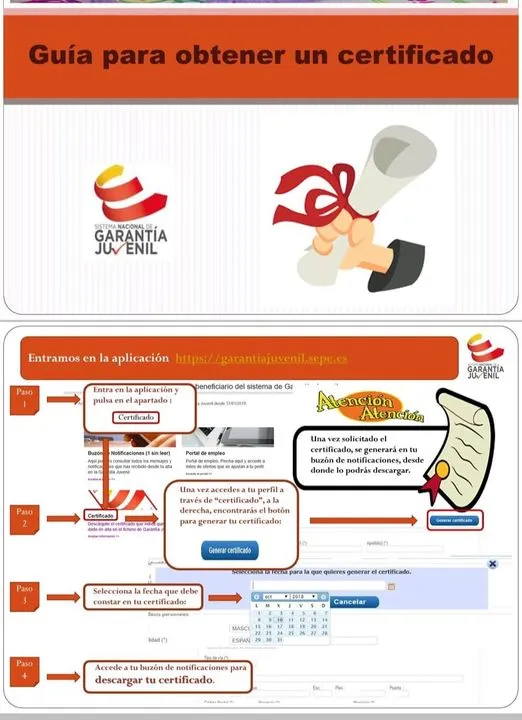 Como obtener el certificado de garantía juvenil