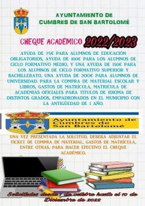 Se abre la convocatoria para becas municipales del programa “Calidad Educativa e...